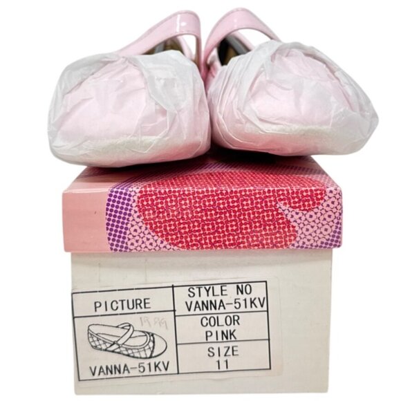 Via Pinky Collection Girls Quilted Ballet Flats Size 11 Pink With Box - Picture 3 of 6